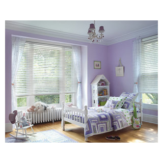 Purple Little Girls Bedroom with White Blinds - Traditional - Kids - Dallas  - by Blinds Brothers | Houzz