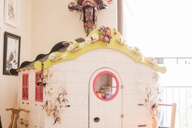 Design ideas for a bohemian kids' bedroom in Sydney.