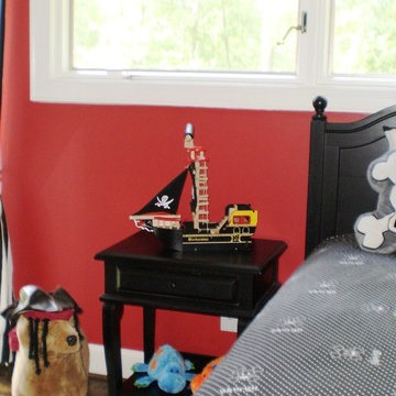 Red and Black Pirate's Cove Bedroom
