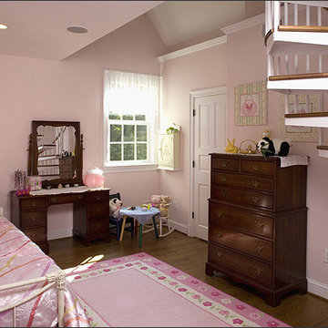 Unique Children's Bedroom with Spiral Stairs to play loft