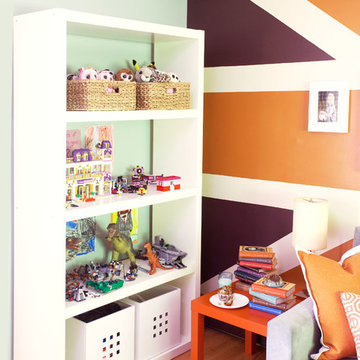 shelving in play room
