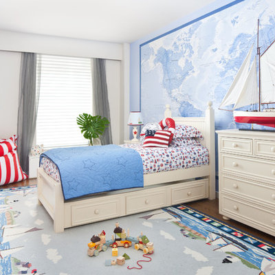 Kids' room - contemporary boy kids' room idea in New York