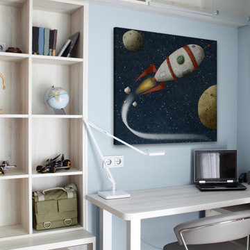 "Spaceship Adventure" Painting Print on Wrapped Canvas
