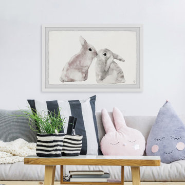 "Sweet Bunnies" Framed Painting Print