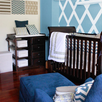 Taupe and Blue Baby Boy's Room