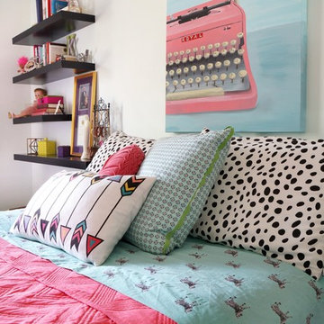 Teen Girls Room in Aqua and coral