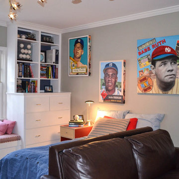 Teenage boy's baseball inspired bedroom