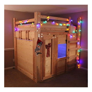 The Bed Fort - Built From Queen Loft Bed Plans