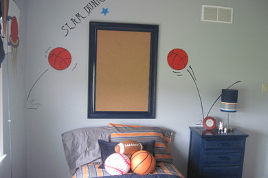 this boys bedroom is a slam dunk!!