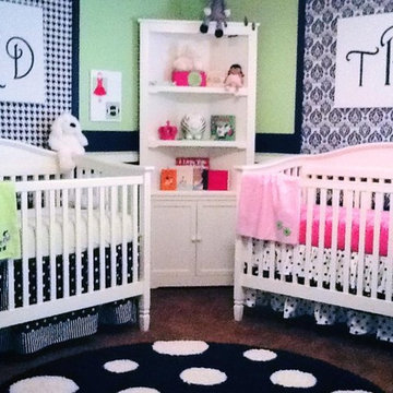 Twin's Nursery. Boy's nursery. Girl's nursery.