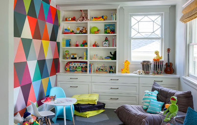 Habitaciones de niños: Decora las paredes con motivos geométricos