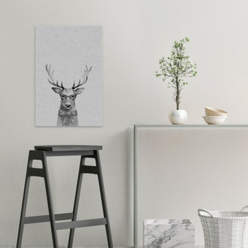 "Wise Deer" Painting Print on Wrapped Canvas