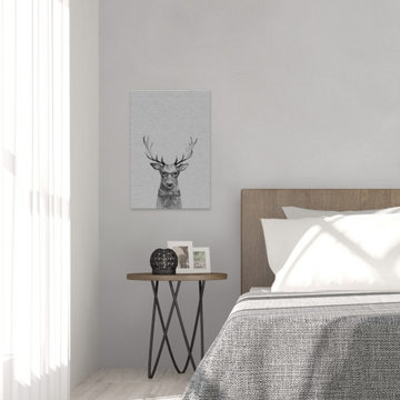 "Wise Deer" Painting Print on Wrapped Canvas