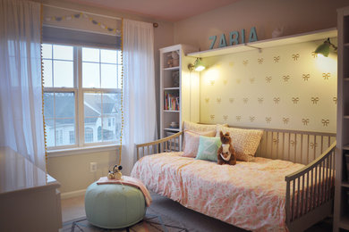 Example of a small transitional girl kids' room design in DC Metro