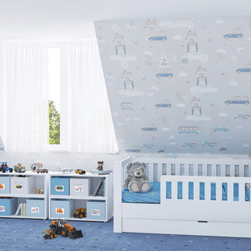 blaues Kinderzimmer mit Kinderbett LISTO