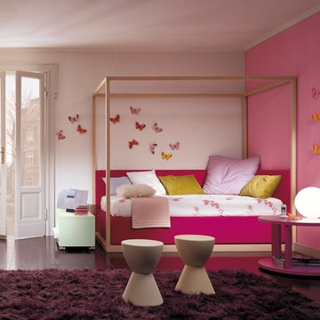 Modernes Himmelbett für Mädchen, Betten für Kinder, Betten für Jugendliche