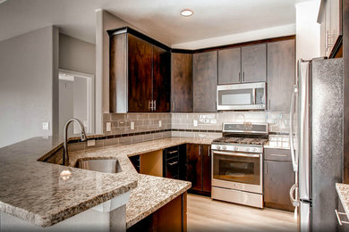 Minimalist kitchen photo in Denver