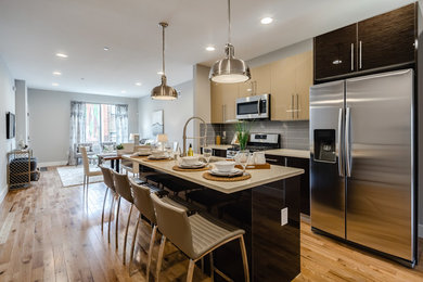 Example of a trendy kitchen design in Philadelphia