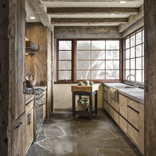 Grey floor kitchen