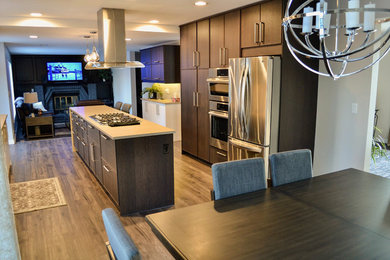 This is an example of a modern kitchen in Edmonton.