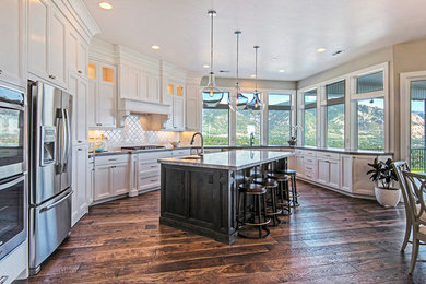 Example of a cottage chic kitchen design in Salt Lake City