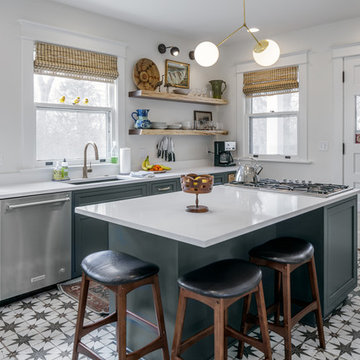 2019 Green Farmhouse Kitchen