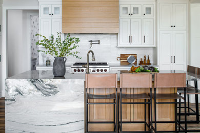 Example of a beach style kitchen design in Minneapolis