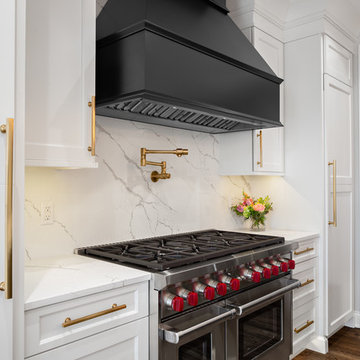48" professional Wolf gas range with double oven