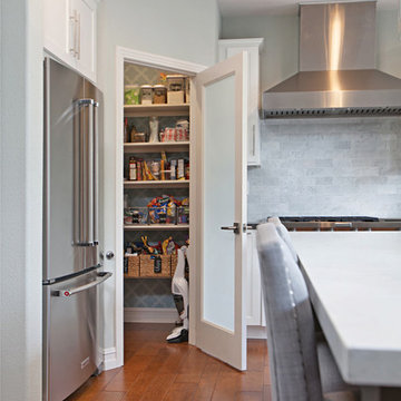 Transitional Kitchen with Walk-In Pantry