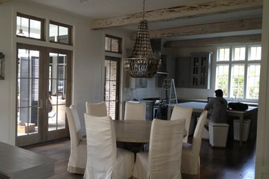 Example of a mountain style dining room design in Miami