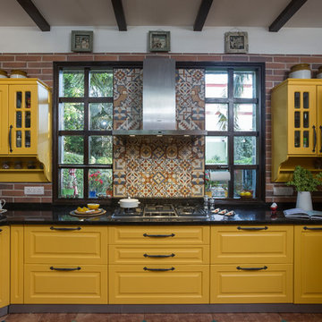 A Cheery Kitchen Dressed in Retro Vibes