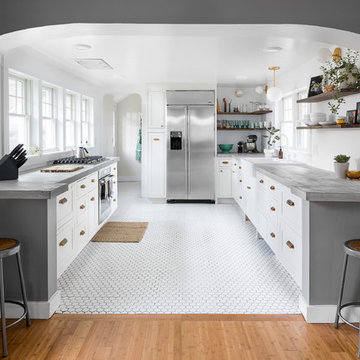 A Clean and Bright Seattle Galley Kitchen