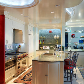 A colorful kitchen