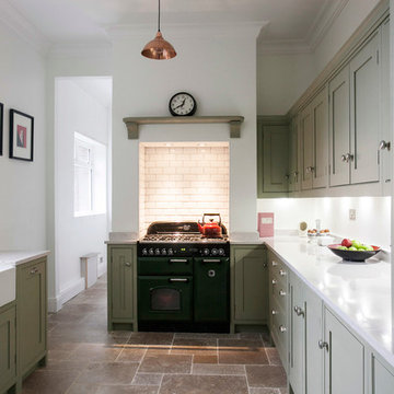 A Country Style Galley Kitchen By Burlanes