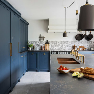 A Glamorous, Industrial Style Shaker Kitchen by Burlanes