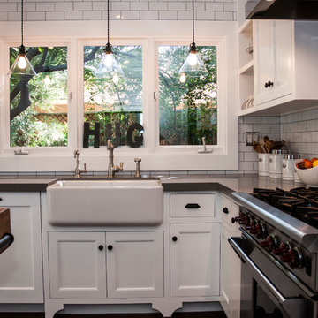 A Kitchen in a Historic Home in Hancock Park, Los Angeles, CA