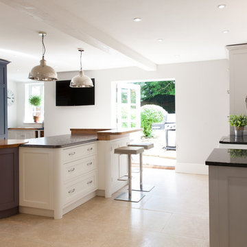 A large painted kitchen in a beautiful country house