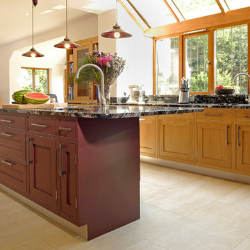 A modern luxury kitchen with a country cottage feel.