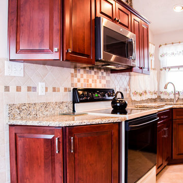 A More Traditional Transitional Cherry Kitchen in Nottingham, MD
