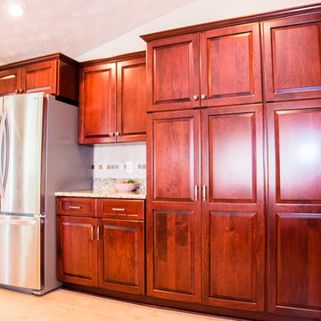 A More Traditional Transitional Cherry Kitchen in Nottingham, MD