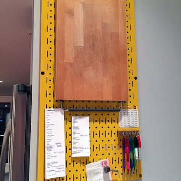 A single Wall Control metal pegboard panel can provide great utility storage in