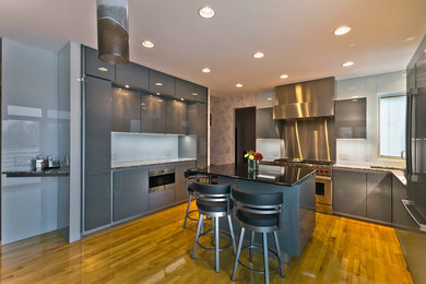 A sleek, modern, updated kitchen