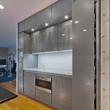A sleek, modern, updated kitchen