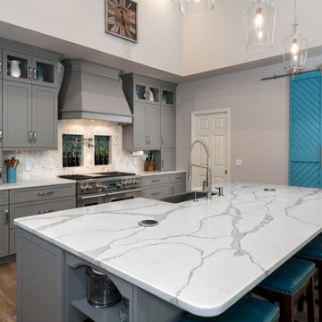 A Splash of Blue Kitchen Design in Gainesville
