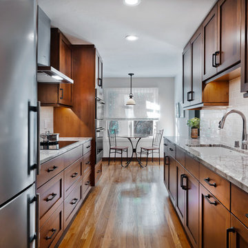 A traditional galley townhome