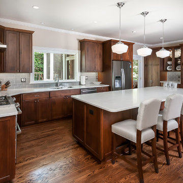 A warm family kitchen with plenty of space for homework and get-togethers:)