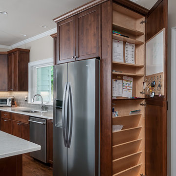 A warm family kitchen with plenty of space for homework and get-togethers:)