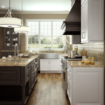 Accent with Weathered Finishes - Transitional and Rustic Kitchen
