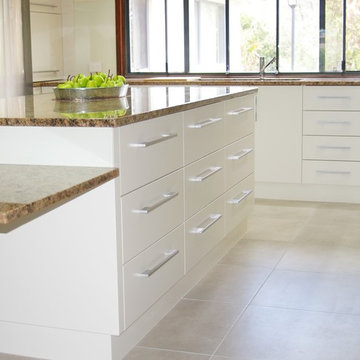 Adelaide Kitchen Renovation with Cantilever Granite Benchtop and Satin Two Pack