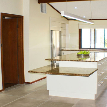 Adelaide Kitchen Renovation with gravity defying Cantilever Granite Benchtop.